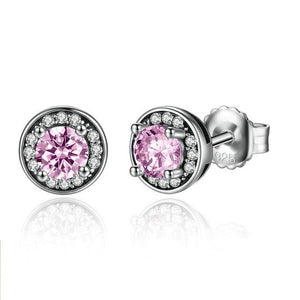 Pink Stone Earrings